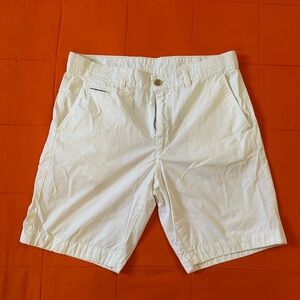 Diesel Shorts Mens 33 White Button Cotton chino Casual Streetwear